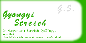 gyongyi streich business card